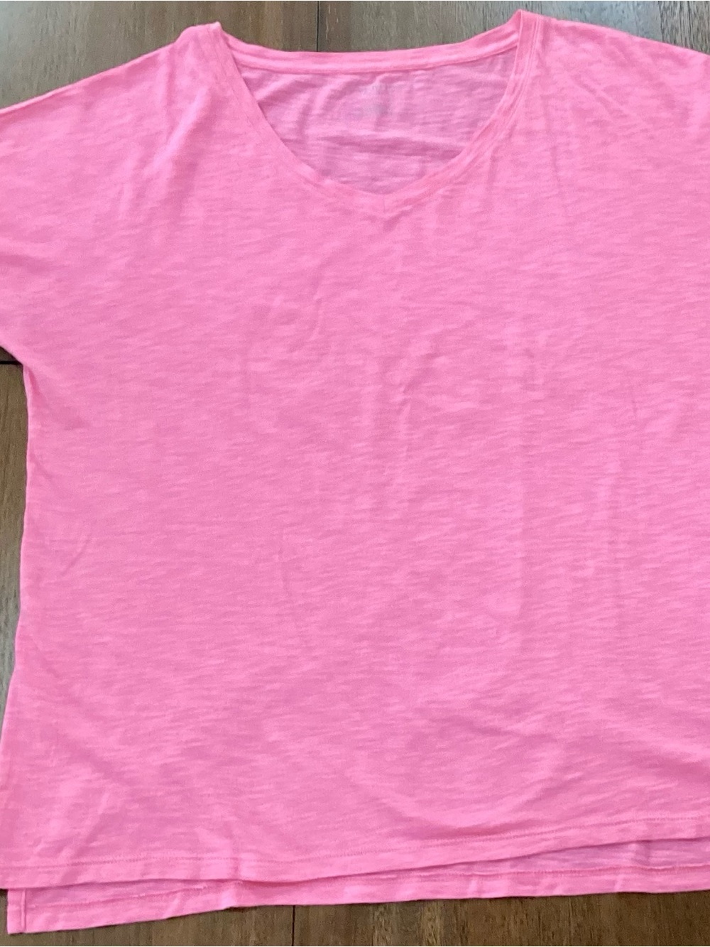 Talbots Bright Pink Short Sleeve Scoop Neck Tunic